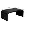 NicBex Minimalist Wood Texture Coffee Table for Living Room,Retro Curved Design Center Table,Living Room Furniture,Black - 4 of 4
