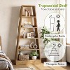 Tribesigns 6-Tier Ladder Bookshelf, 70.87" Tall Standing Wooden Bookcase Display Shelf, for Living Room, Office, Bedroom,Warm Wood - 4 of 4