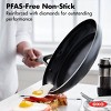 OXO Agility Series 2pk (9.5" and 11") Ceramic Nonstick Aluminum Fry Pan Set Black: Dishwasher-Safe, Induction Compatible - 3 of 4