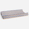 Bacati - Liam Orange/Navy Large Triangles Quilted Muslin Changing Pad Cover - 3 of 4