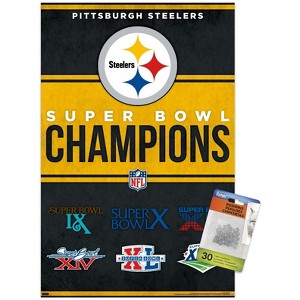 Trends International NFL Pittsburgh Steelers - Champions 23 Unframed Wall Poster Prints - 1 of 4