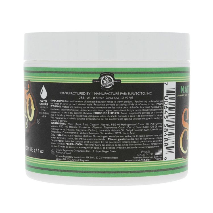 Suavecito Matte Pomade - 4oz: Hair Styling, Sculpting, All Hair Types, 3 of 4