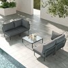 LayinSun 5 Pieces Rope Woven Patio Furniture Set, Modern Modular Sectional Sofa with Coffee Table and Upgrade Thickness Cushion - 2 of 4