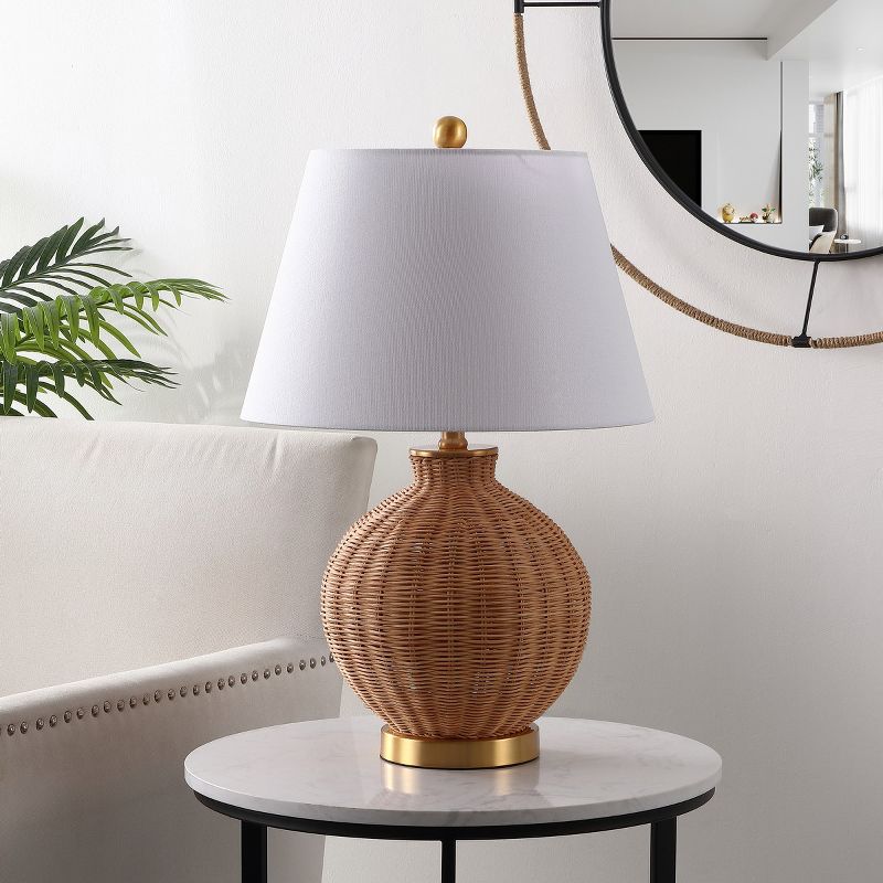 Nobuo 23 Inch Table Lamp - Natural/Brass - Safavieh., 2 of 5