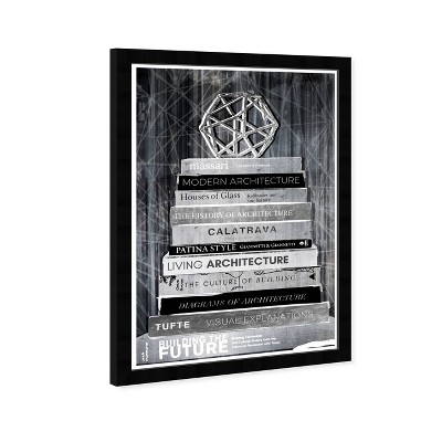 13" x 19" Luxury Design Books Night Fashion and Glam Framed Wall Art Black - Hatcher and Ethan: Modern Decor, Digital Print, Vertical Layout