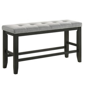 TiramisuBest Industrial Counter-Height Bench - Light Gray Foam-Cushioned Seat for Kitchen & Dining - 1 of 4