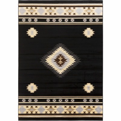 Hauteloom Buckhaven Black Southwestern Area Rug