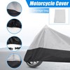 Unique Bargains 180T Waterproof Rain Dust Motorcycle Cover Outdoor Sun Protector - 2 of 4