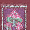 Women's - Instant Message - Psychedelic Vibes & Mushrooms Lightweight French Terry Wide Neck Long Sleeve Graphic Shirt - 2 of 4