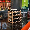 Itopfox Bamboo Wine Rack Storage Cabinet Shelf for 16 Bottles, Countertop Sturdy Kitchen Dining Room Pantry - 4 Tiers (Natural) - 4 of 4