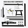 2 Ton Folding Hydraulic Engine Hoist with Leveler, 4400 LBS ，with Telescopic Boom & 6 Casters, for Garage Workshop Warehouse - 3 of 4