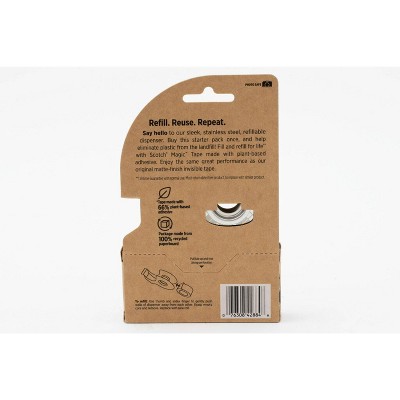 Scotch Stainless Steel Refillable Tape Dispenser with 2 Rolls