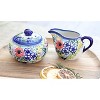 Blue Rose Polish Pottery 9B-16B WR Unikat Cream & Sugar Set - 2 of 2