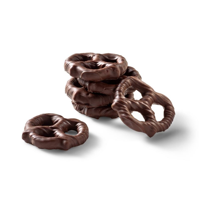 Dark Chocolate Covered Mini Pretzels Candy - 7oz - Favorite Day&#8482;, 3 of 11