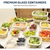 Dexmalle 12pc Food Meal Prep Containers with Exclusive Glass Lids - 2 of 4