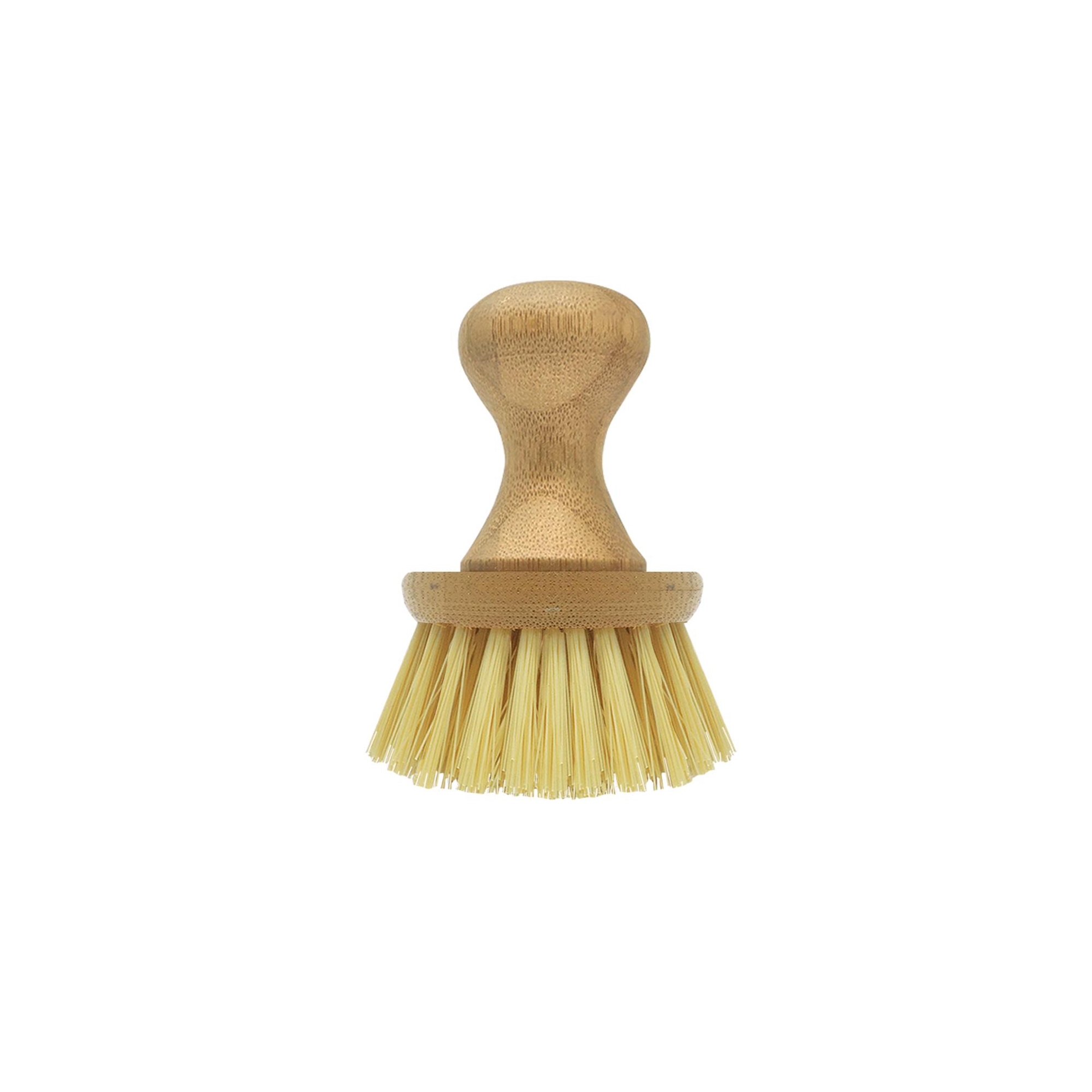 LOLA Vegetable Brush w/ Comfort Bamboo Knob, Durable Poly Bristles, Natural Bamboo, Fibers are Recycled Soda/Water Bottles, 1 Count
