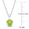 EVERLY JEWELRY | Sterling Silver Heart Pendant with Gemstone – Multiple Stone Options - 3 of 4