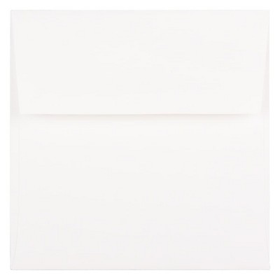 JAM Paper 5.5 x 5.5 Square Invitation Envelopes White Semi Gloss 2792259