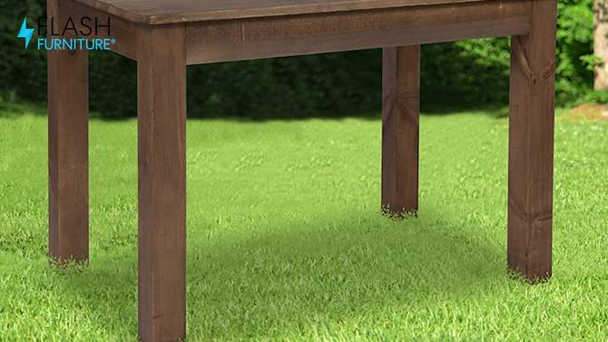 Flash Furniture 46" x 30" Rectangular Solid Pine Farm Dining Table, 2 of 13, play video