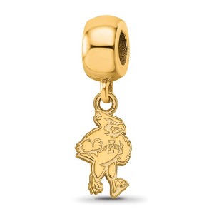 Black Bow Jewelry 14k Yellow Gold Plated Sterling Silver Iowa State Cyclones NCAA Bead Charm - 1 of 4