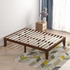 Costway Full Size 14'' Wooden Bed Frame Mattress Platform Wood Slats Support EspressoNatural - image 4 of 4