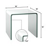 Costway Tempered Glass End Table Transparent Sofa Side Accent Table Living Room - 3 of 4