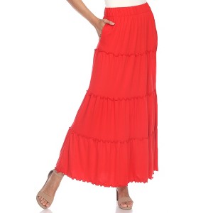 Whitemark Tiered Maxi Skirt - 1 of 4