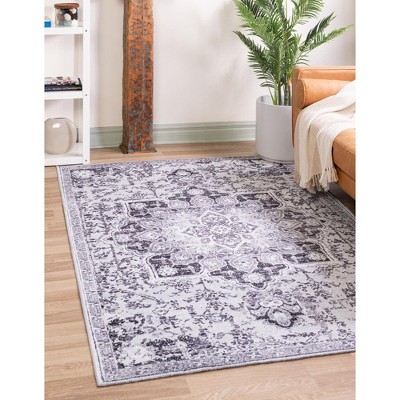 Unique Loom Renaissance Roma Border Washable Indoor Flatweave Woven Area Rug