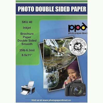 PPD Matte Double Sided Photo Paper (Brochure Paper) 8.5x11" 50 sheets 130 gsm for Inkjet Printers