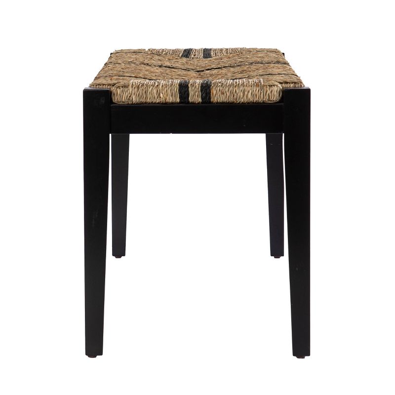 Natday Seagrass Bench Black/Natural - Aiden Lane, 6 of 10