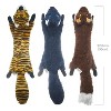 Itopfox Dog Squeaky Toys 5 Pack, No Stuffing Crinkle Plush Chew Toys for Large Medium Small Puppies, Teething Boredom Relief - 4 of 4
