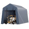 GustoWave Outdoor Storage Shelter Shed Carport, Waterproof Portable Garage - 2 of 4