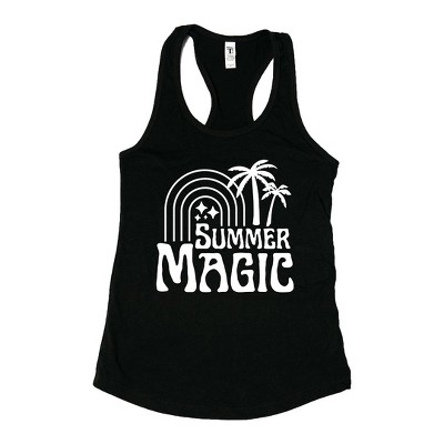 "Believe In Magic" Graphic Tank Top - Women's Sleeveless Magic Castle Shirt For Vacation & Family Trips