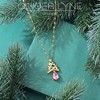 Christamas Tree Necklace for Women Holiday Pendant Pear CZ Gold Plated Stainless Steel Ginger Lyne Collection - 2 of 4