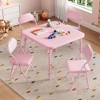 Folding Children's Table and Chair Set, 1 Table + 2 Chairs, Colorful - 3 of 4