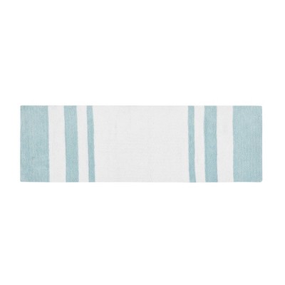 Madison Park Spa Reversible Cotton Bath Mat, Casual Striped Water