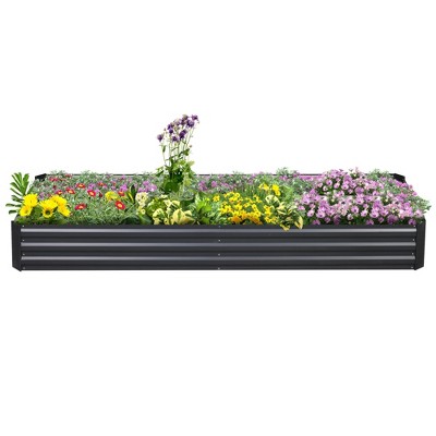 Outsunny Galvanized Raised Garden Bed Planter Raised Bed with Steel Frame for Vegetables, Flowers, Plants and Herbs, 4 of 7
