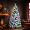 Gulches 6FT Pre-lit Snow Flocked Spruce Xmas Tree,250 LED,403 Tips,Pine Cones - 4 of 4