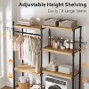 5-Tier Wood Over, The-Washer Dryer Storage Shelf 28" A+B, Adjustable Height Laundry Organizer with Double-Layer Wood Shelves, for Home - 3 of 4