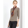Allegra K Women's Work Office 3/4 Sleeve Boat Neck Houndstooth Printed Blouse - 2 of 4
