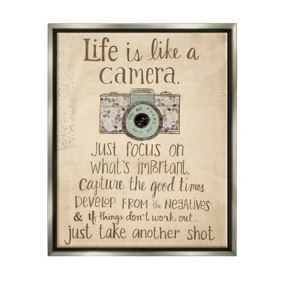Stupell Industries The Home Decor Life Is Like A Camera Inspirational