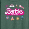 Women's - Barbie - Movie Logo Icons Lightweight French Terry Wide Neck Long Sleeve Shirt - 2 of 4