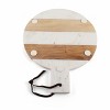 Inox Artisans Mez Round Marble Wood Paddle Charcuterie Board - 2 of 4