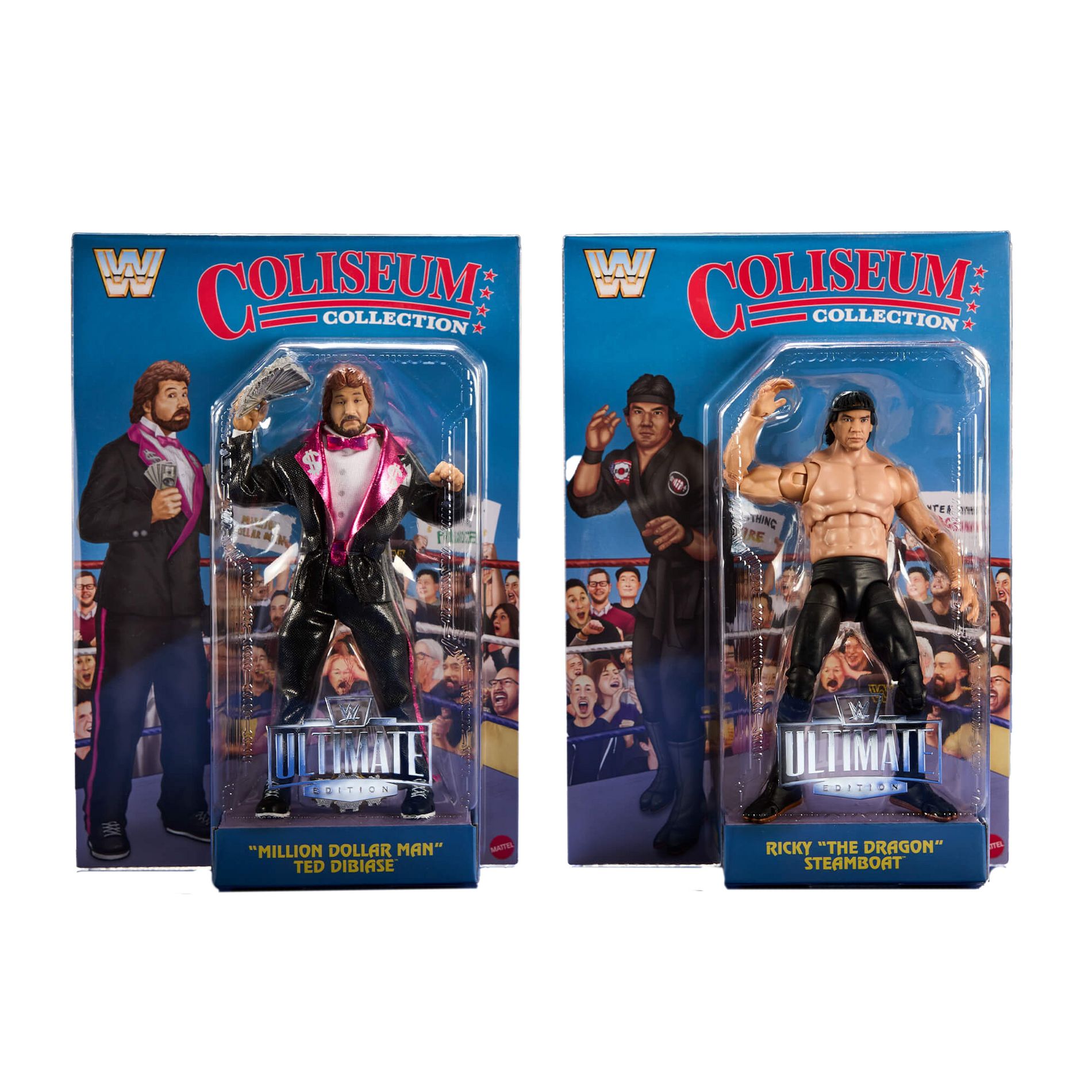 Coliseum Collection Set of 2 WWE Ultimate Edition Ricky Steamboat & Million Dollar Man Action Figures