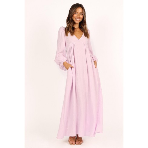 Willow Long Sleeve Maxi Dress - Lilac XS