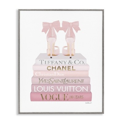 Stupell Industries Chic Shoes Glam Bookstack, 11" x 14"