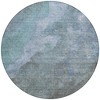 Blue And Gray Abstract Washable Indoor Outdoor Area Rug - 4 of 4