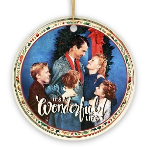 Vintage It’s a Wonderful Life Handcrafted Christmas Ornament, Classic Holiday Movie Souvenir| OrnamentallyYou - 1 of 4