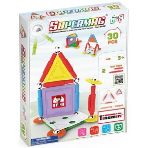 Tinamiri Supermag - House 30 - Magnetic Building Set, Educational construction fun, 30 piece set, Magnet Toys, 0662 - 1 of 4