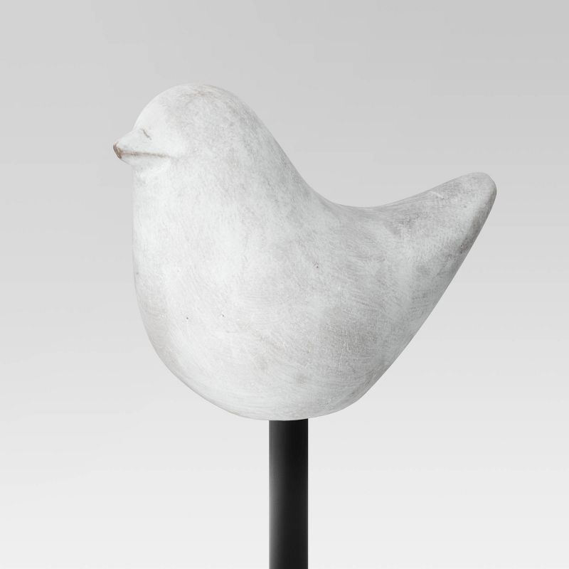 3pc Cement Bird Stake Outdoor Figurine Set White - Threshold&#8482;, 5 of 6